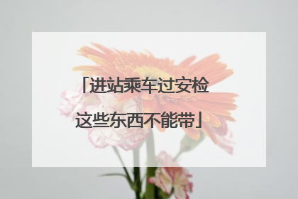 进站乘车过安检 这些东西不能带