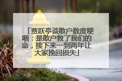 贾跃亭谈散户数度哽咽：是散户救了我们的命，接下来一到两年让大家挽回损失