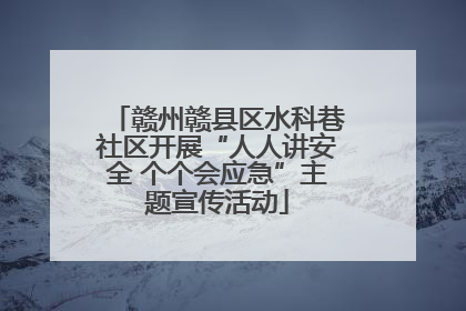 赣州赣县区水科巷社区开展“人人讲安全 个个会应急”主题宣传活动