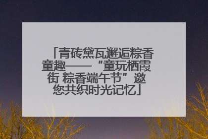 青砖黛瓦邂逅粽香童趣——“童玩栖霞街 粽香端午节”邀您共织时光记忆