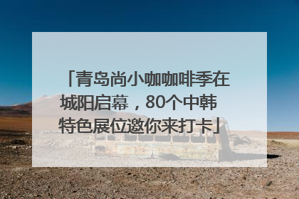 青岛尚小咖咖啡季在城阳启幕，80个中韩特色展位邀你来打卡
