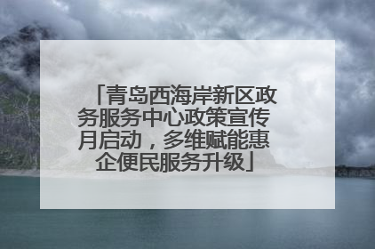 青岛西海岸新区政务服务中心政策宣传月启动，多维赋能惠企便民服务升级