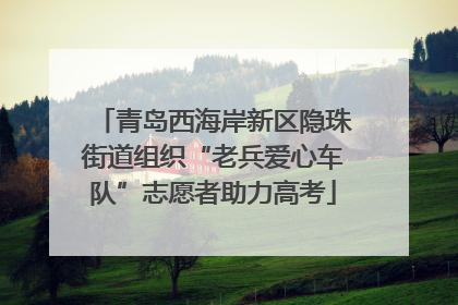 青岛西海岸新区隐珠街道组织“老兵爱心车队”志愿者助力高考