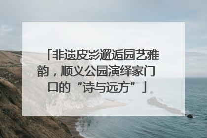 非遗皮影邂逅园艺雅韵，顺义公园演绎家门口的“诗与远方”