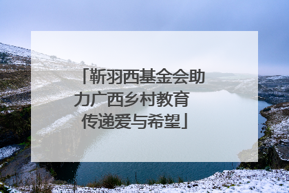 靳羽西基金会助力广西乡村教育 传递爱与希望