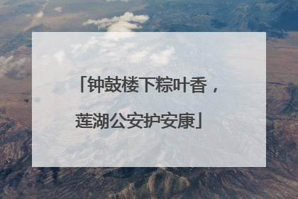 钟鼓楼下粽叶香，莲湖公安护安康