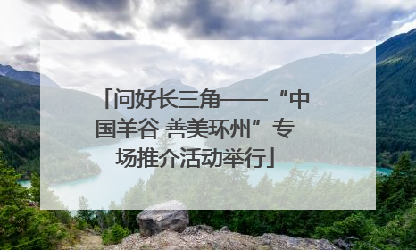 问好长三角——“中国羊谷 善美环州”专场推介活动举行