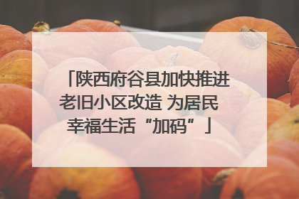陕西府谷县加快推进老旧小区改造 为居民幸福生活“加码”