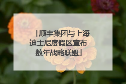 顺丰集团与上海迪士尼度假区宣布数年战略联盟