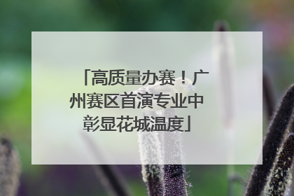 高质量办赛！广州赛区首演专业中彰显花城温度
