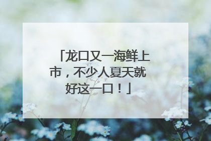 龙口又一海鲜上市，不少人夏天就好这一口！