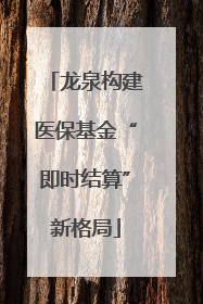 龙泉构建医保基金“即时结算”新格局