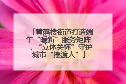 黄鹤楼街道打造端午“暖新”服务矩阵，“立体关怀”守护城市“摆渡人”