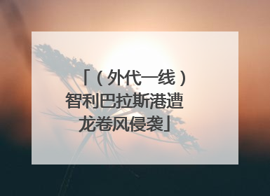 （外代一线）智利巴拉斯港遭龙卷风侵袭