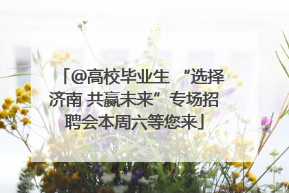 ＠高校毕业生 “选择济南 共赢未来”专场招聘会本周六等您来