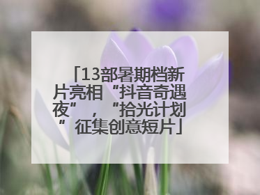 13部暑期档新片亮相“抖音奇遇夜”，“拾光计划”征集创意短片