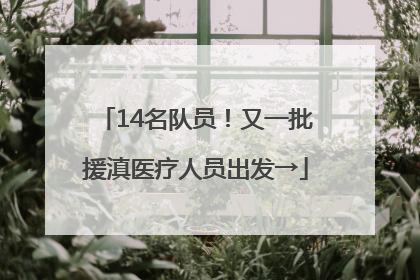14名队员！又一批援滇医疗人员出发→
