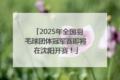 2025年全国羽毛球团体冠军赛即将在沈阳开赛！