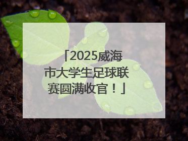 2025威海市大学生足球联赛圆满收官！