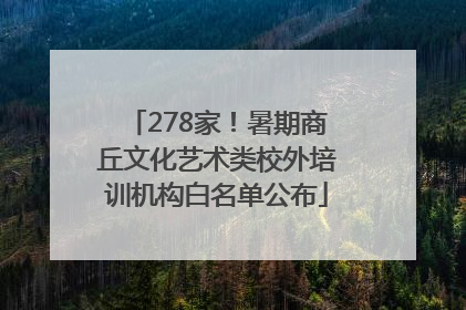 278家！暑期商丘文化艺术类校外培训机构白名单公布