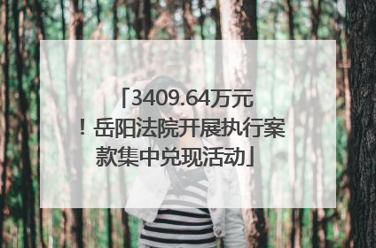 3409.64万元！岳阳法院开展执行案款集中兑现活动