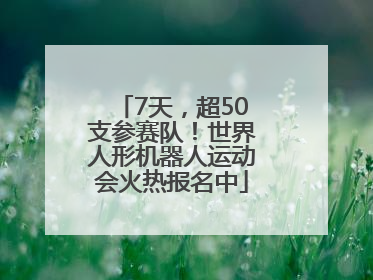 7天，超50支参赛队！世界人形机器人运动会火热报名中