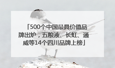 500个中国最具价值品牌出炉，五粮液、长虹、通威等14个四川品牌上榜