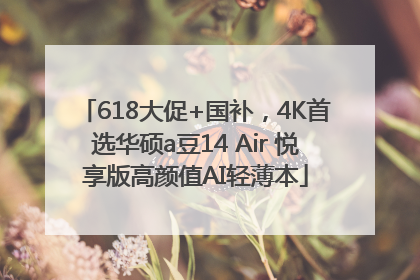 618大促+国补，4K首选华硕a豆14 Air 悦享版高颜值AI轻薄本