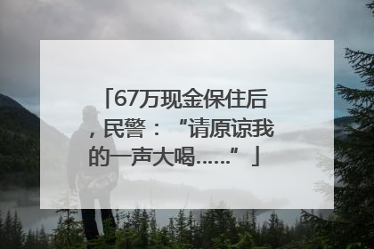 67万现金保住后，民警：“请原谅我的一声大喝……”